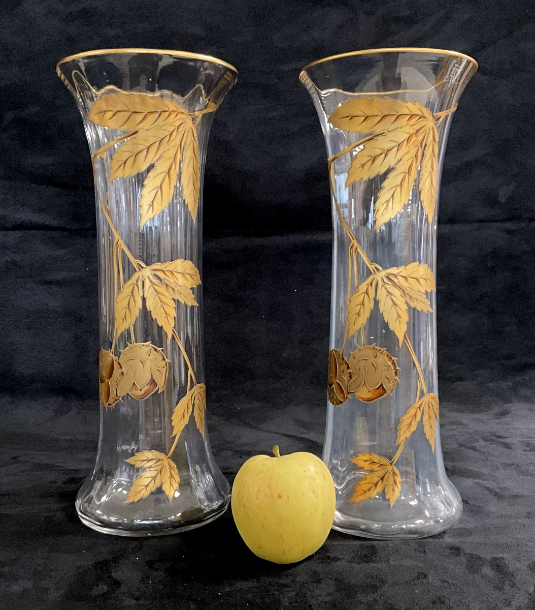 Paire de Vases Baccarat modèle Platane-photo-2