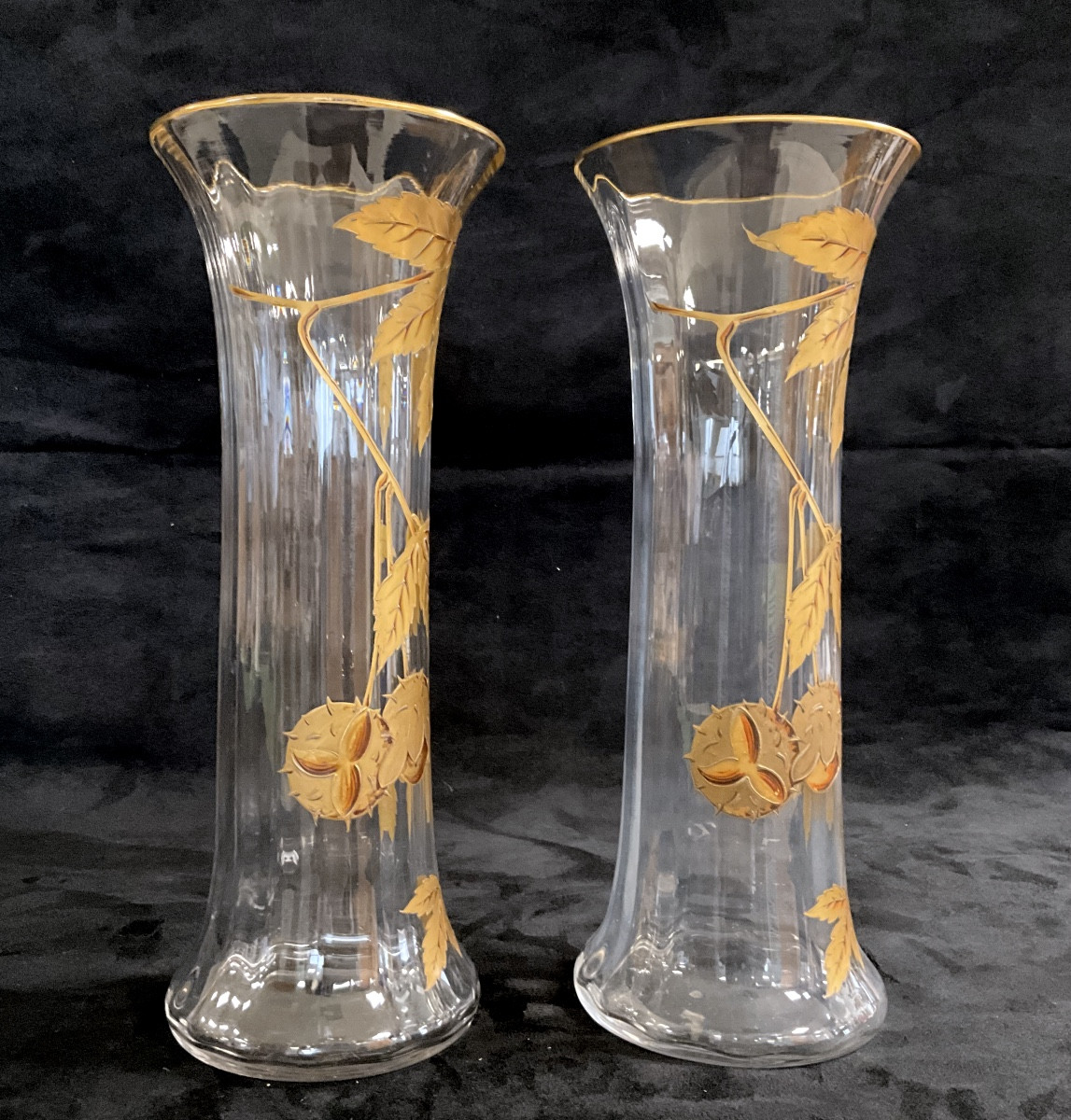 Paire de Vases Baccarat modèle Platane-photo-3