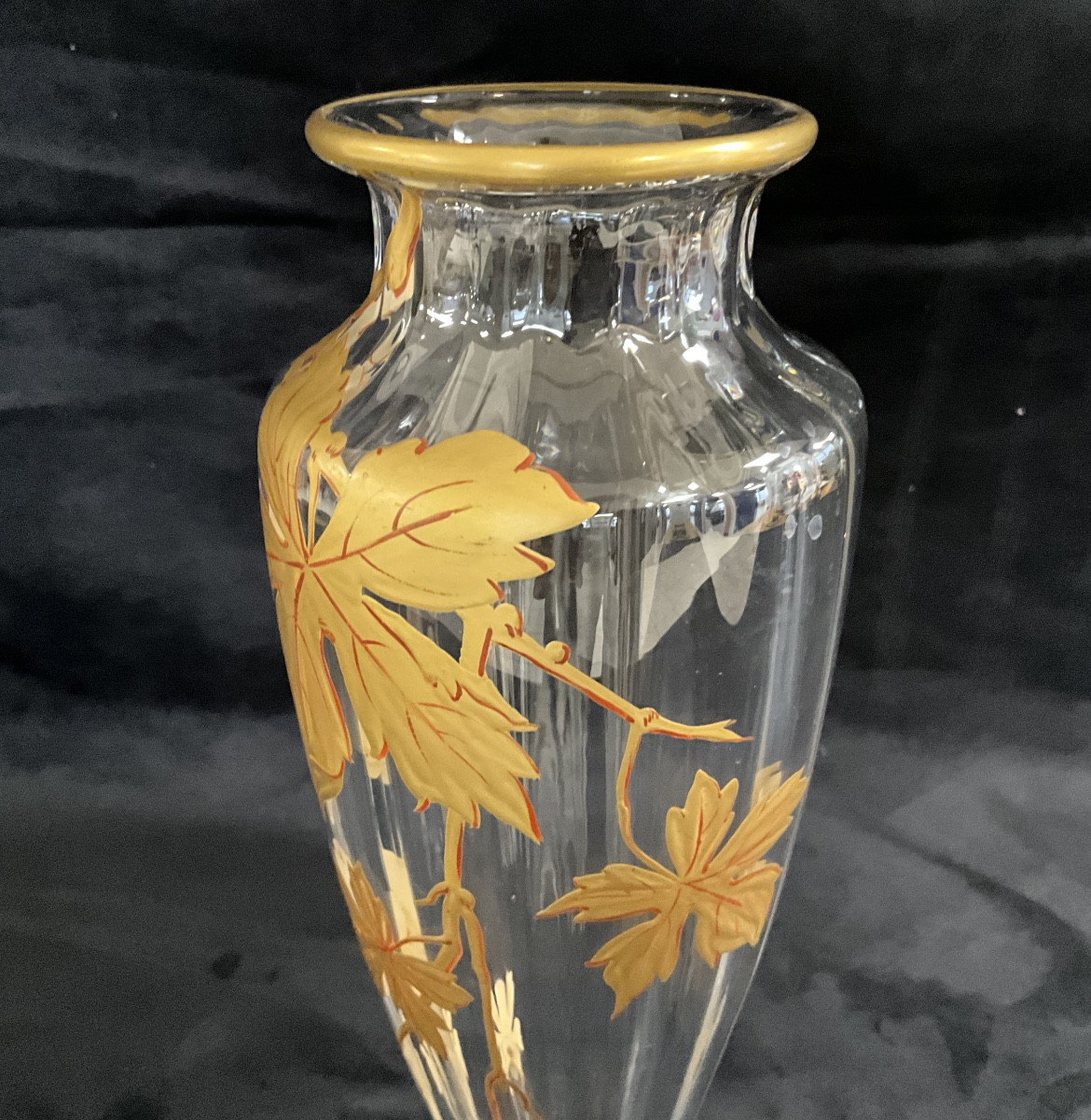 Vase Baccarat Cristal doré -photo-3