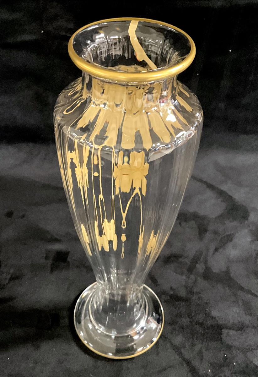 Vase Baccarat Cristal doré -photo-1