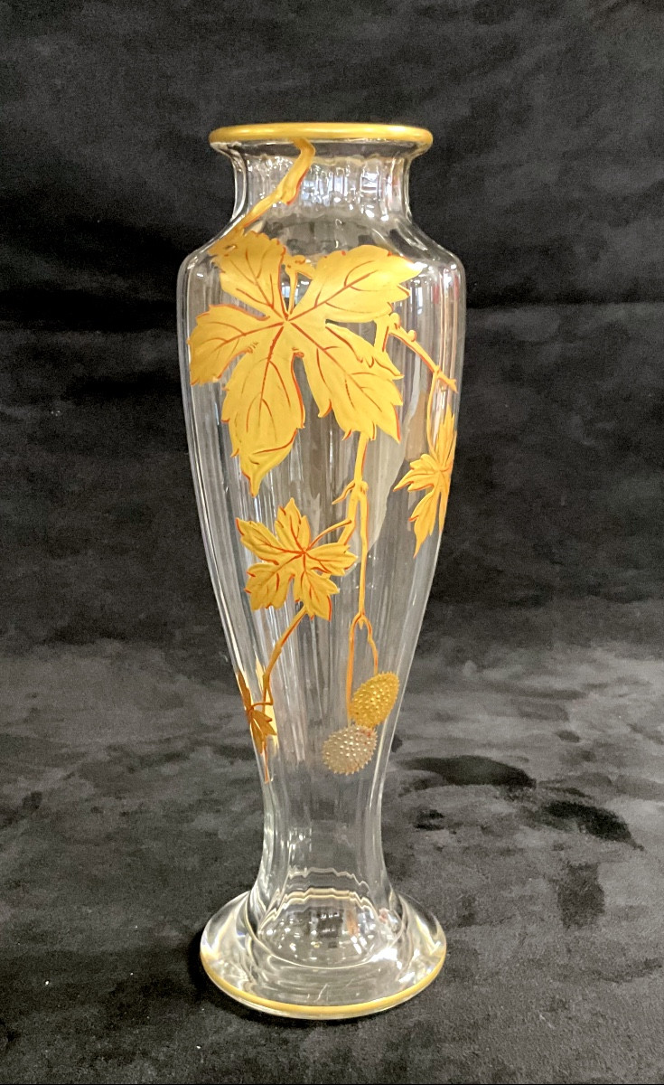 Vase Baccarat Cristal doré 