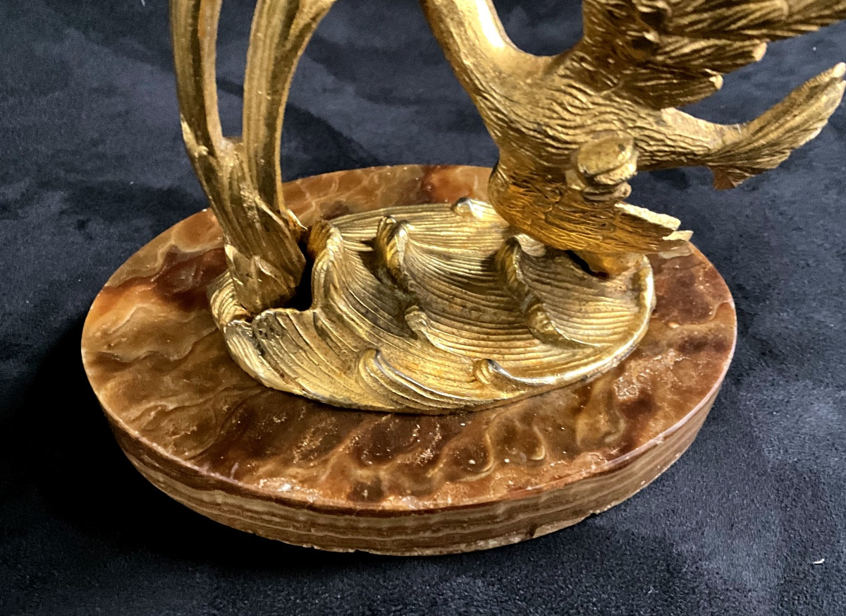 Pair Of Candelabra With Onyx Bases-photo-4