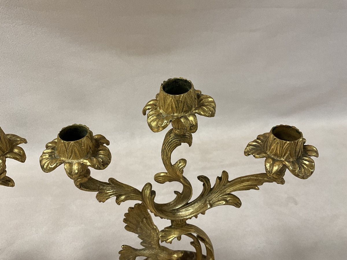 Pair Of Candelabra With Onyx Bases-photo-5