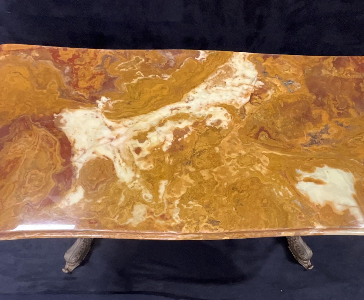 Bronze And Onyx Coffee Table-photo-2