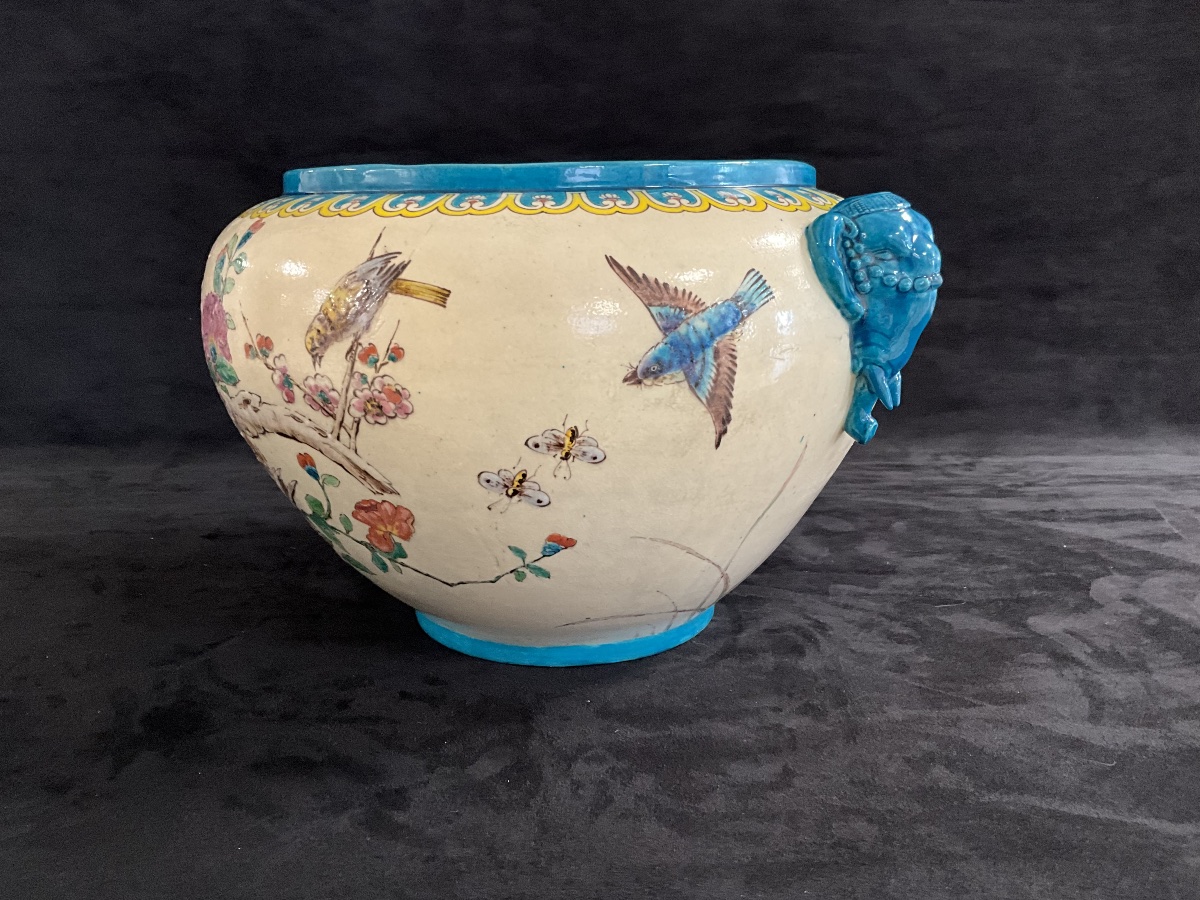 Eugène Collinot Enameled Planters-photo-3