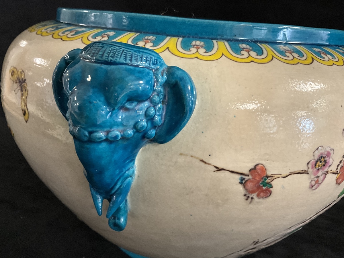 Eugène Collinot Enameled Planters-photo-1