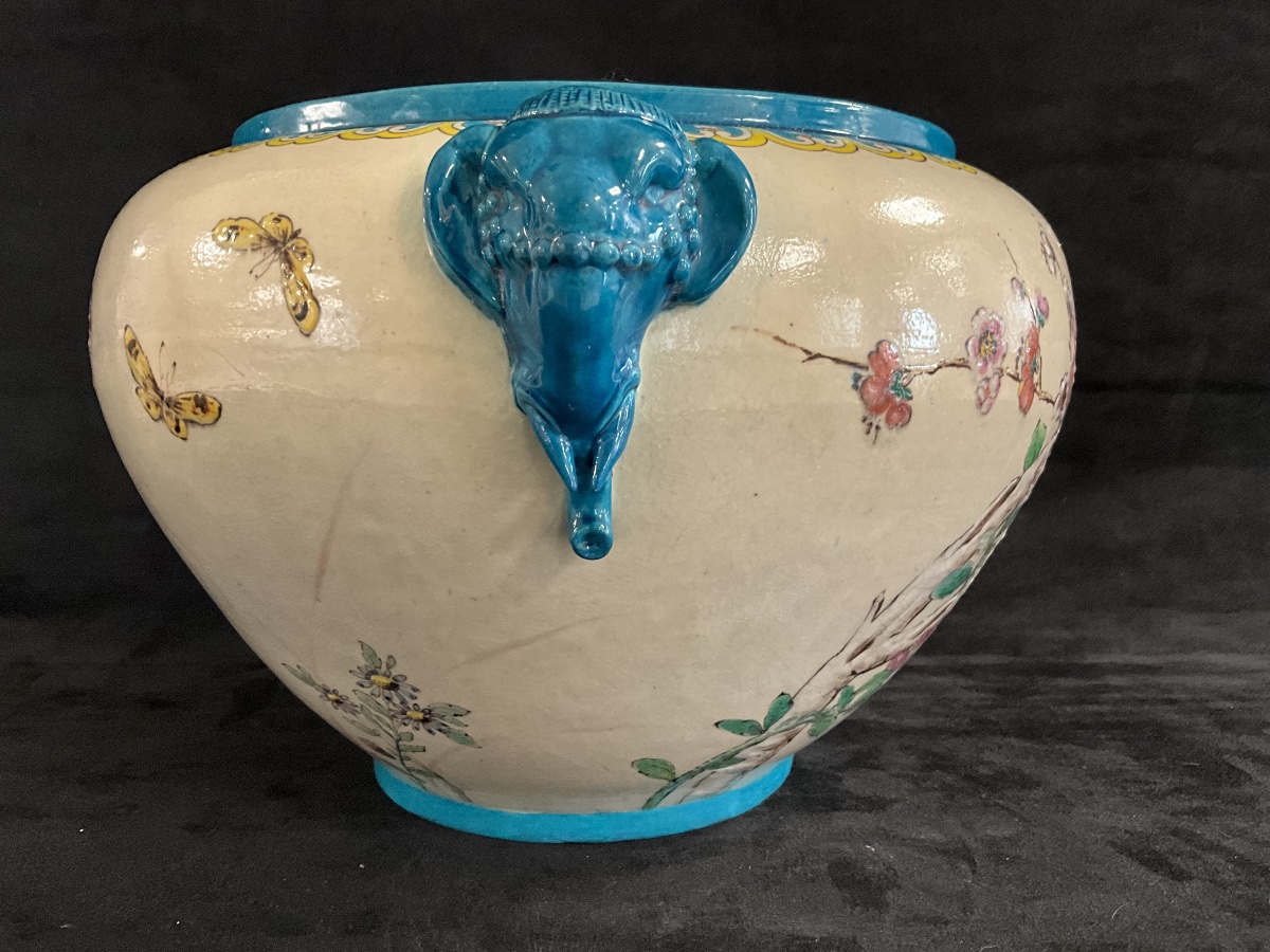 Eugène Collinot Enameled Planters-photo-3