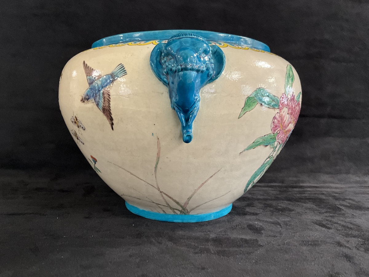 Eugène Collinot Enameled Planters-photo-4
