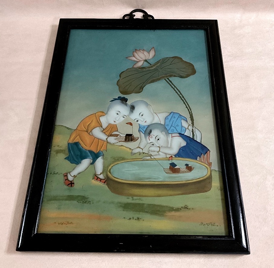 Tableau fixé sous verre Chinois-photo-2