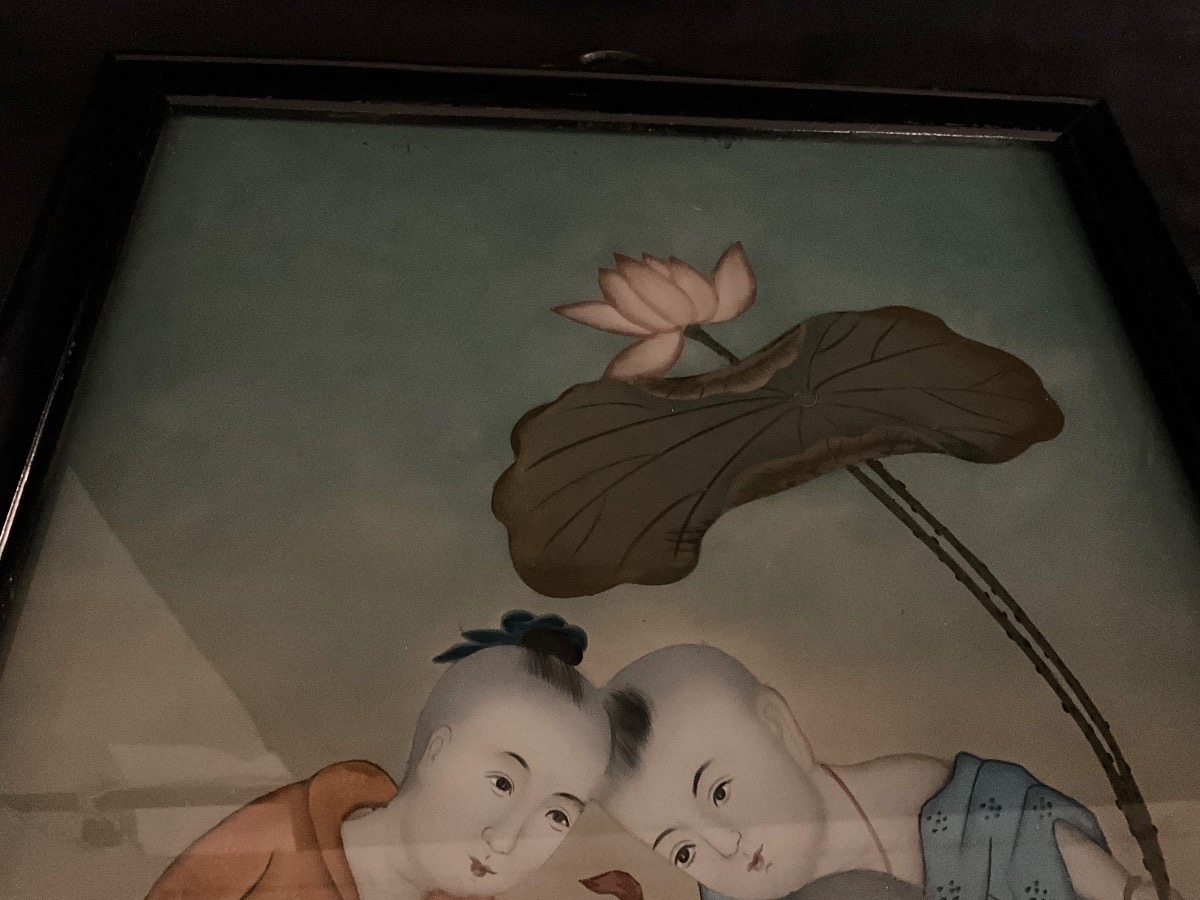 Tableau fixé sous verre Chinois-photo-3