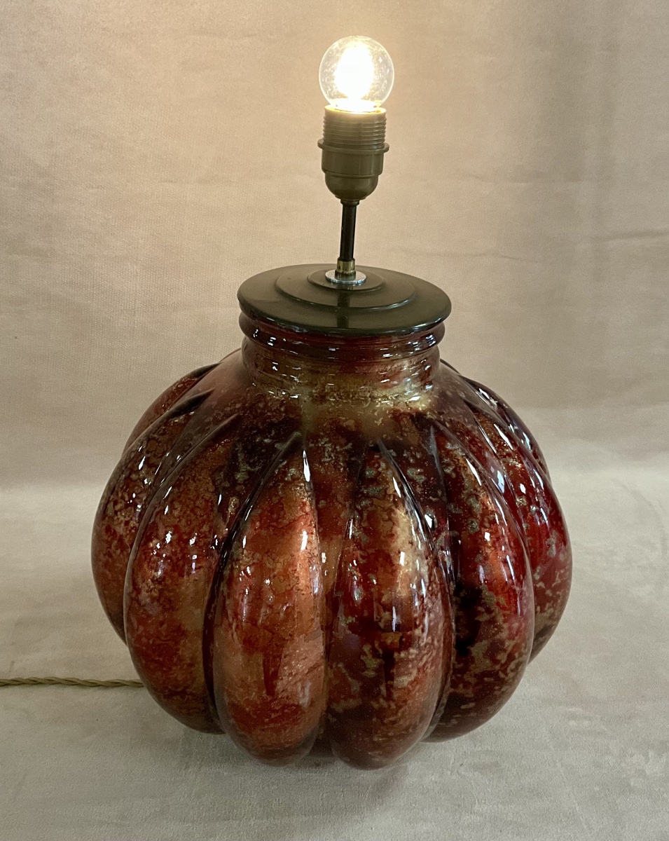 Lampe Boule verre soufflé-photo-2