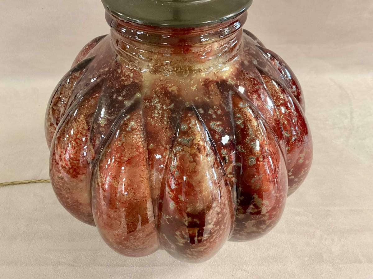 Lampe Boule verre soufflé-photo-3