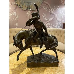 Bronze « hussard Aux Aguets »r.nannini