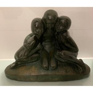 Sculpture Bronze Charles Peyre