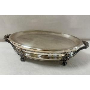 Large Silver Metal Warmer