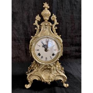 Petite pendule Rocaille Bronze
