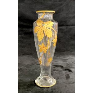 Vase Baccarat Cristal doré 
