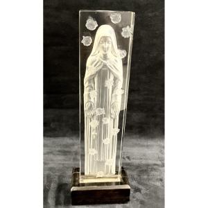 Sculpture Of Saint Thérèse Of The Child Jesus, Signed Lalique France