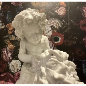 L’ enfant et le Chien signé Arnaud