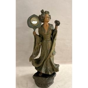 Terracotta Sculpture Signed By Mucha