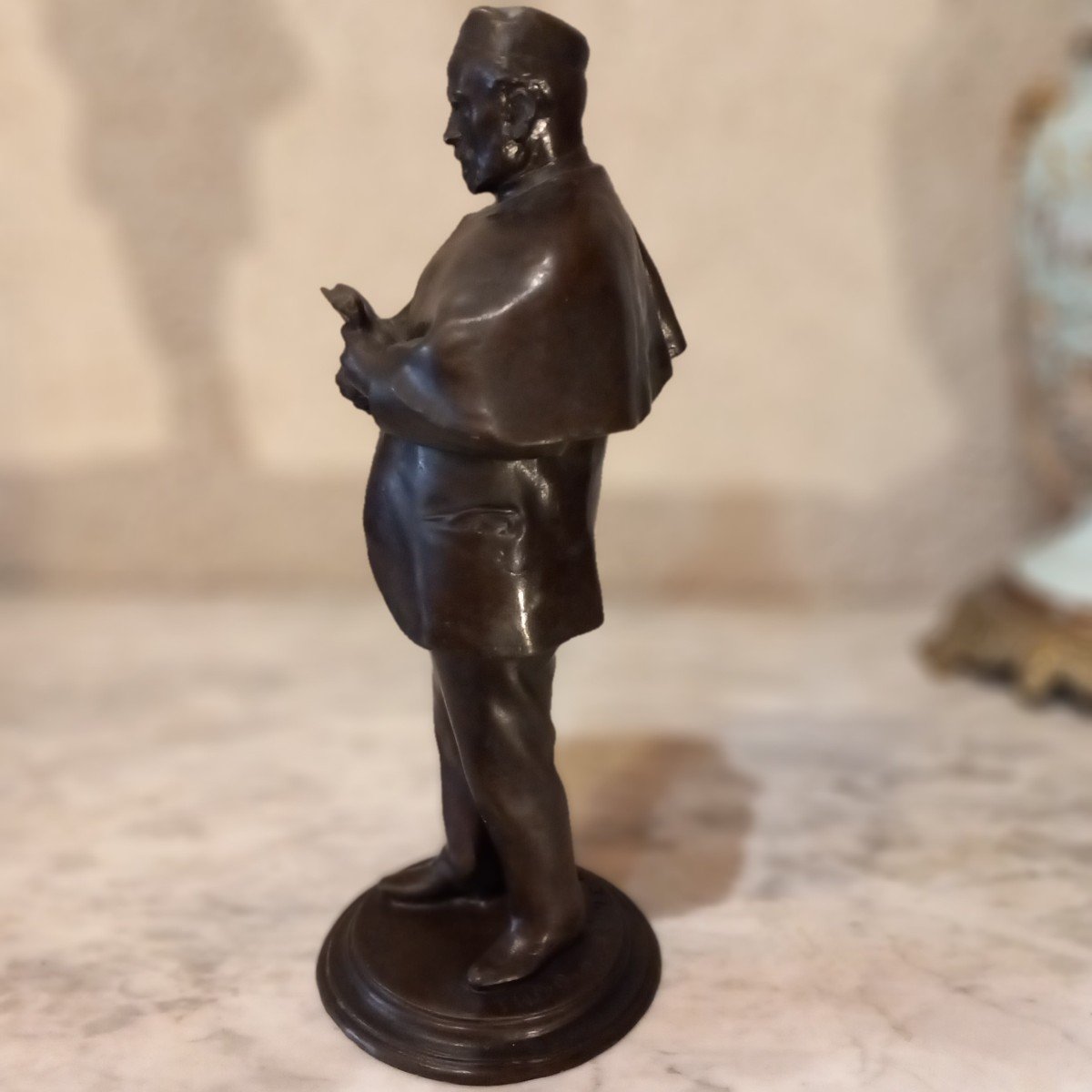 "Louis PASTEUR" rare cire perdue de Théodore RIVIÈRE. -photo-4