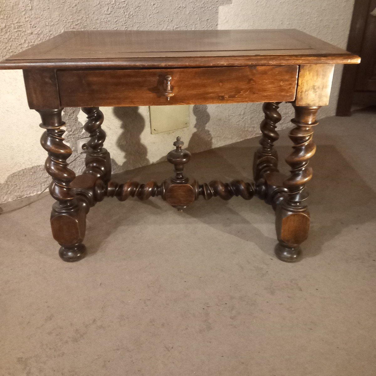 Louis XIII Center Table, 17th Century, In Walnut.