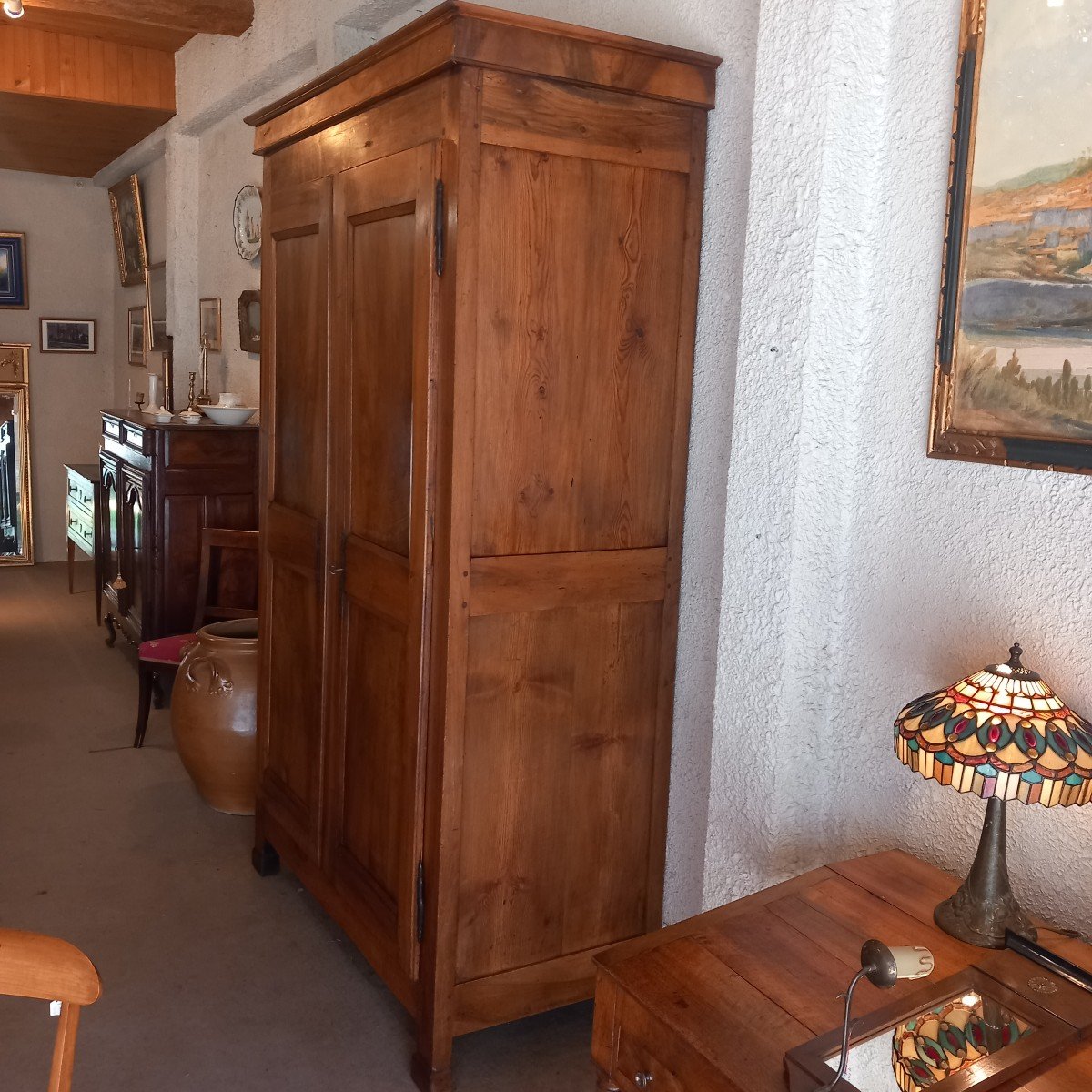 Armoire d'époque milieu 19ème, en noyer.-photo-2
