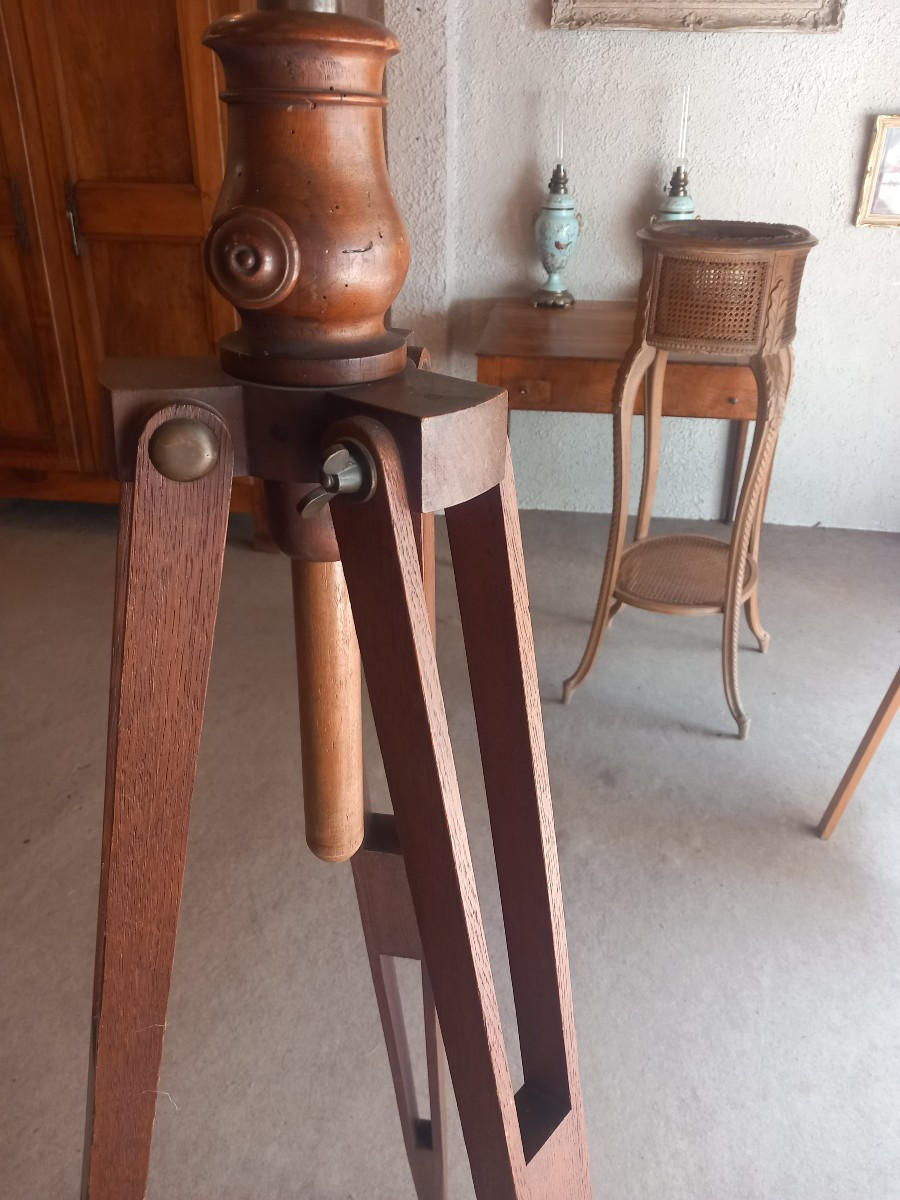 TELESCOPE " A. BARDOU à PARIS", sur son trépied et avec sa mallette.-photo-4