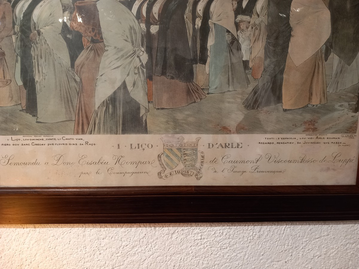 Lithographie couleurs "La Fête du costume d'Arles"; par Léo Lelée, 1912.-photo-4