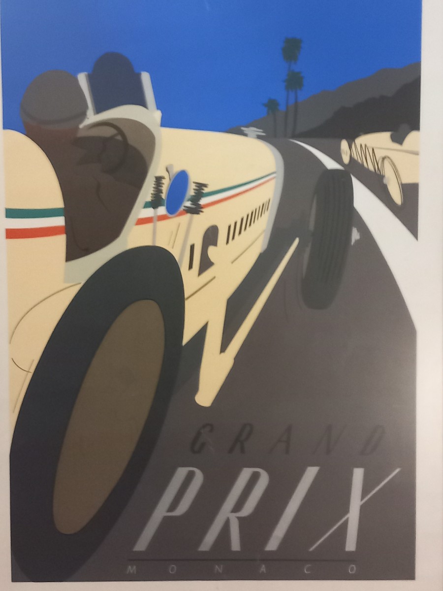 Grande affiche du "Grand Prix de Monaco", non signée.-photo-2