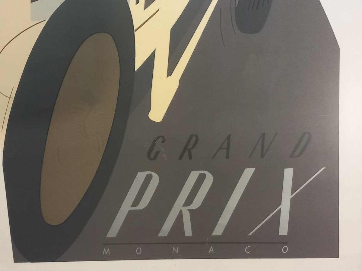 Grande affiche du "Grand Prix de Monaco", non signée.-photo-4