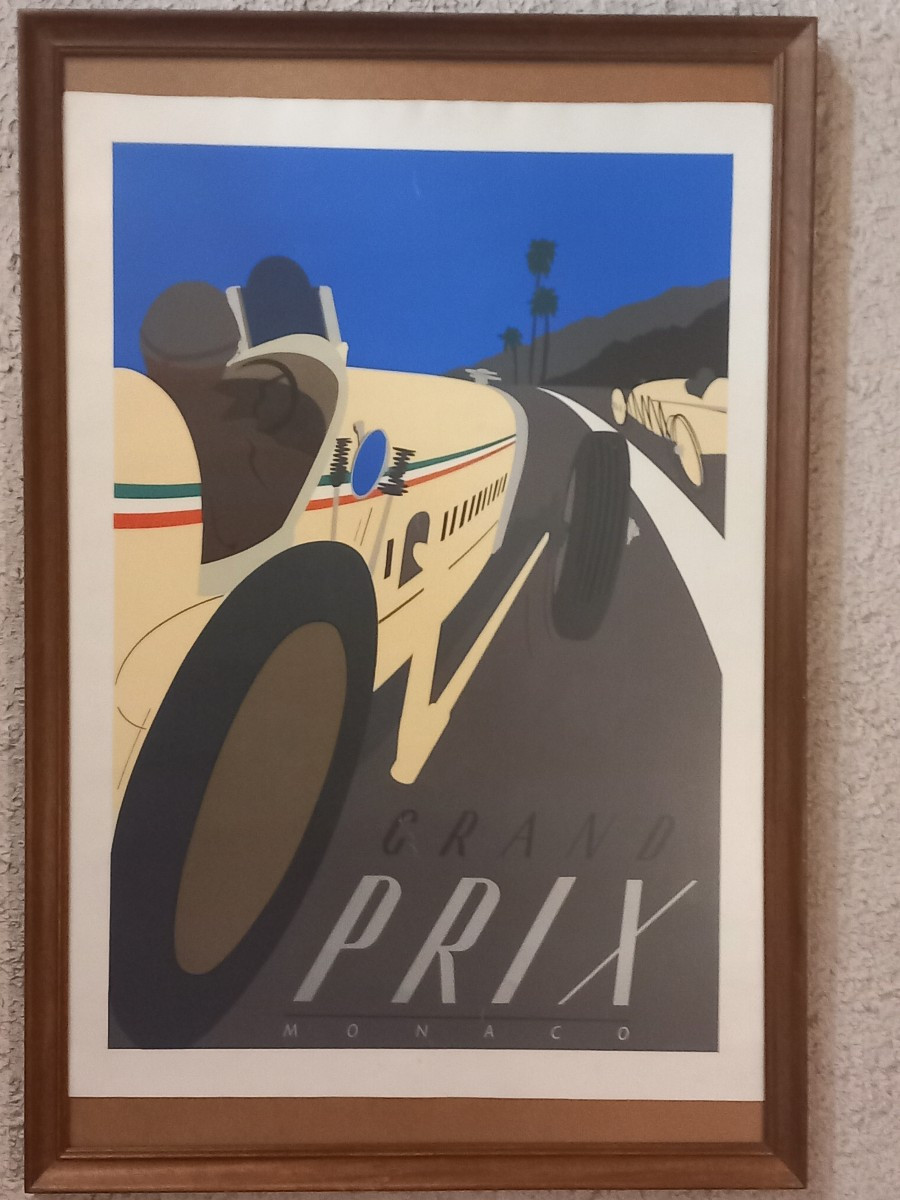 Grande affiche du "Grand Prix de Monaco", non signée.