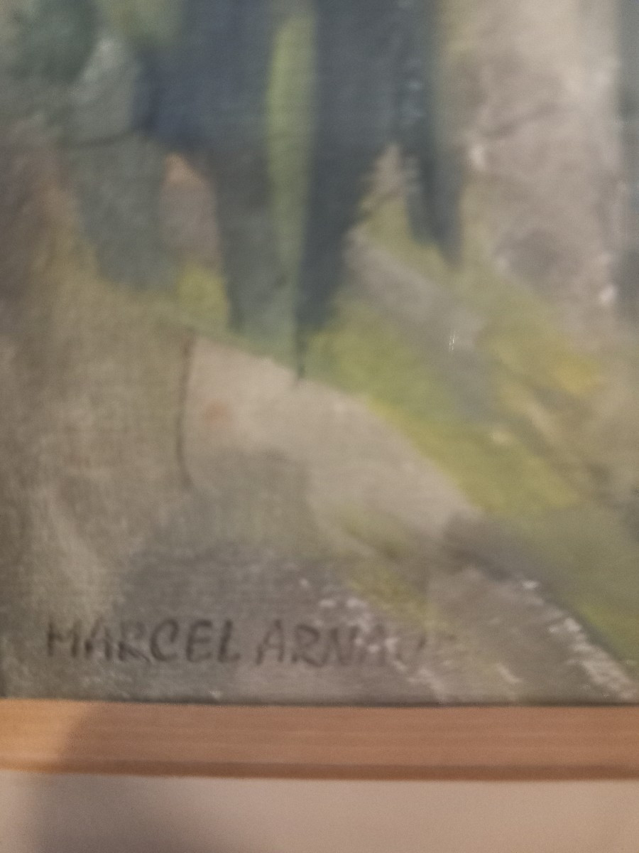 " Paysage de Provence", aquarelle signée Marcel ARNAUD (1877-1956)-photo-1