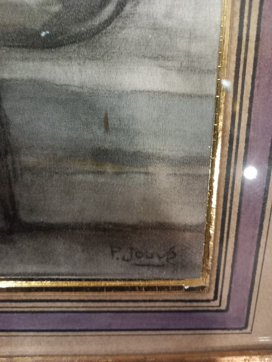 "La panthère noire" estampe sur papier, signée dans la planche 'P. JOUVE' (1880-1973)-photo-5