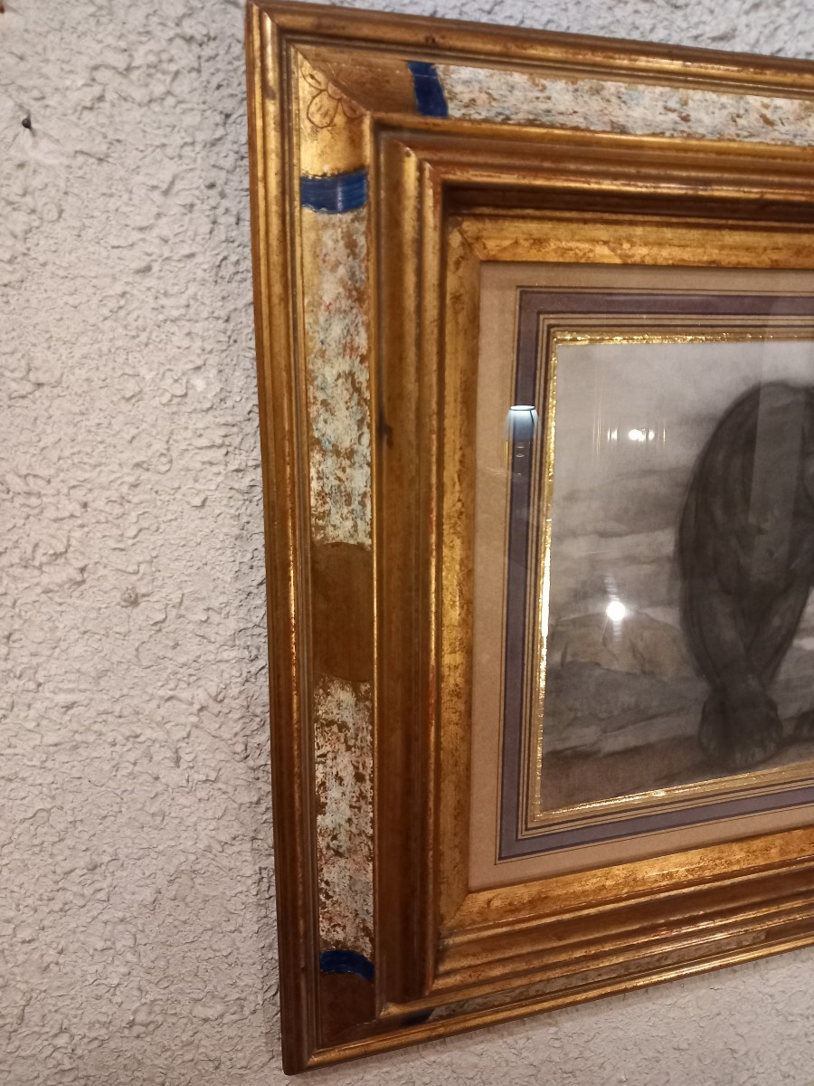 "La panthère noire" estampe sur papier, signée dans la planche 'P. JOUVE' (1880-1973)-photo-6
