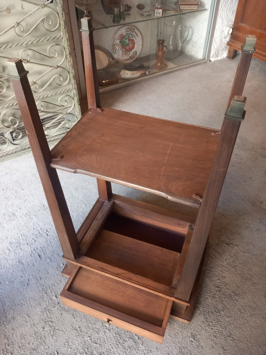 Paire de petites tables Louis XVI, en noyer. Epoque fin 19ème.-photo-2