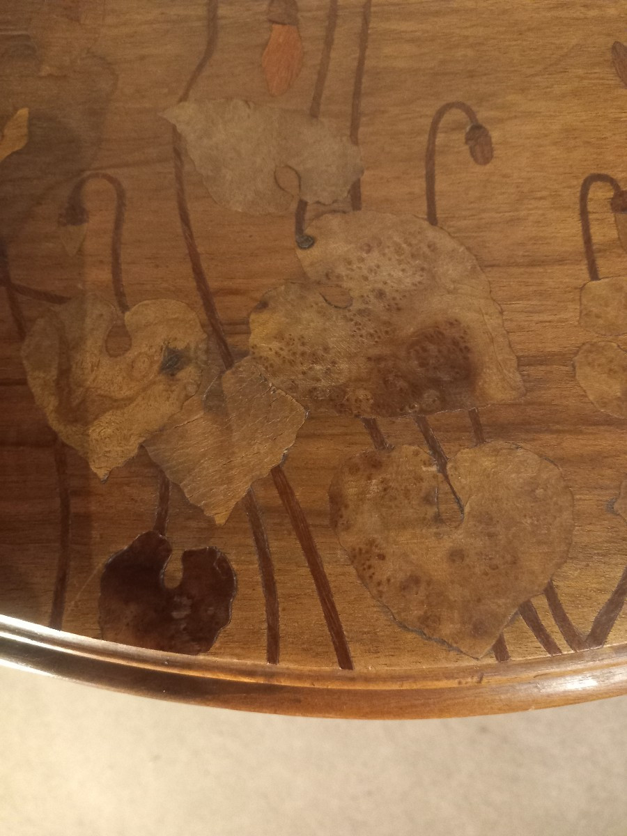 Small Tripod Pedestal Table With Two Shelves, Art Nouveau Period.-photo-4