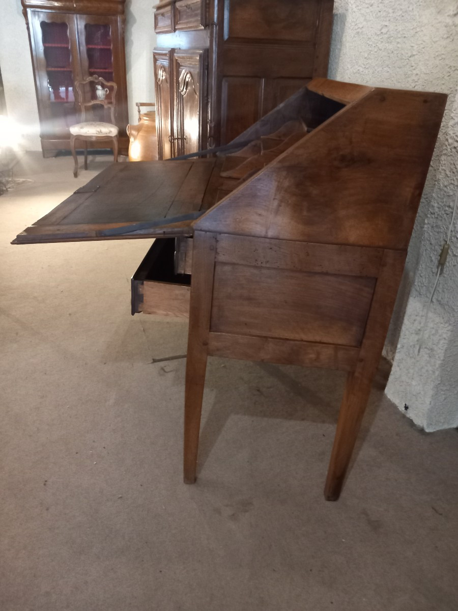 Provençal Louis XVI Slant-back Desk, Late 18th Century, In Walnut.-photo-2