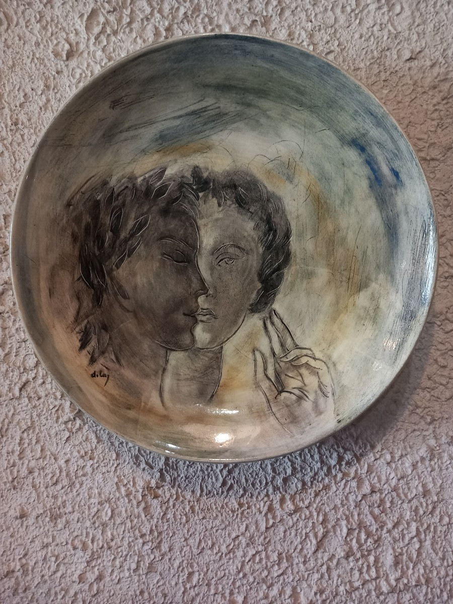 Round Dish On Pedestal, Vallauris(83) Ceramics: The 