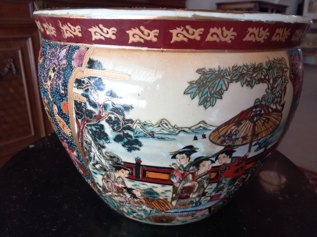 Vase-aquarium In Imari(japan) Porcelain, 19th Century.-photo-2