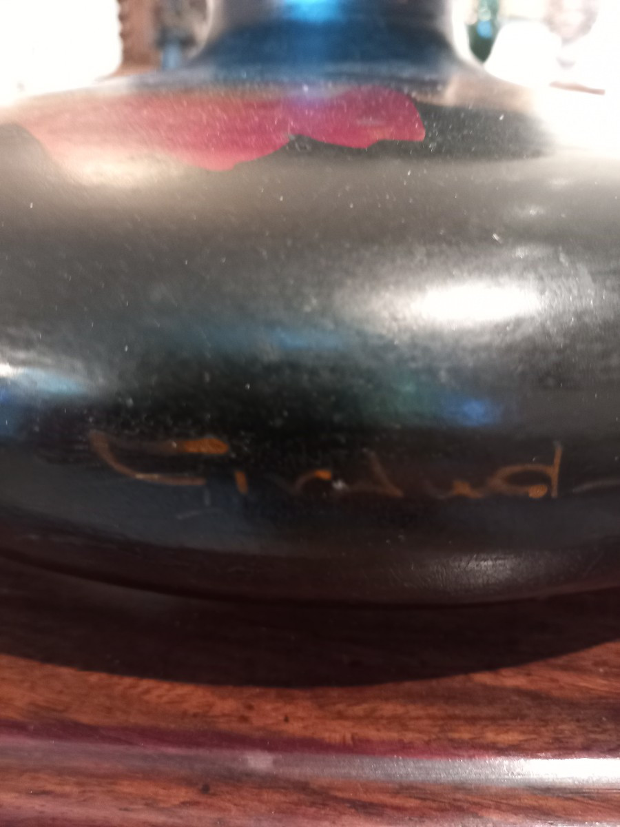 Louis Giraud In Vallauris, Large Ceramic Vase, Art Deco Period.-photo-1