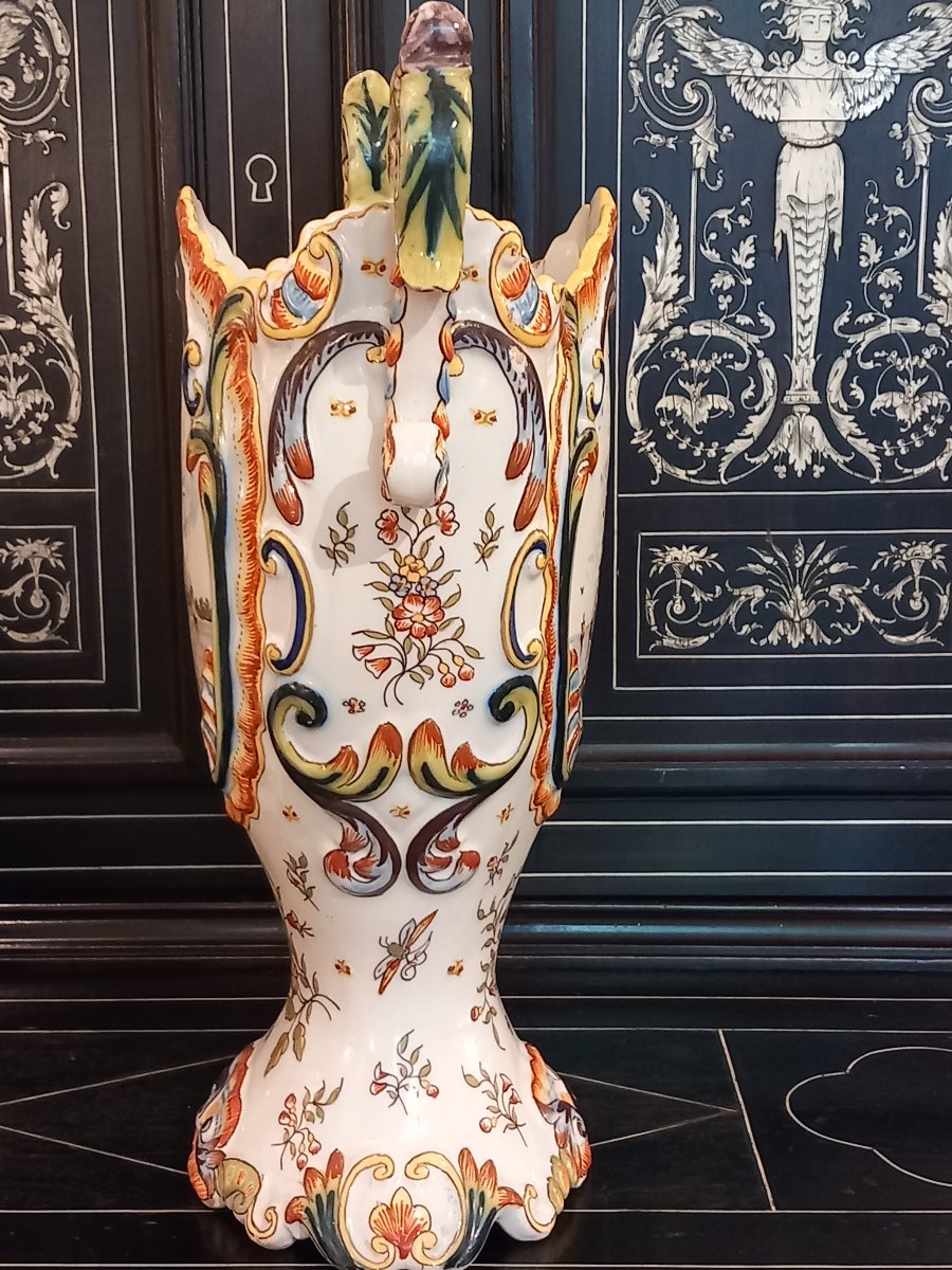 Vase en faïence de Desvres(62), signé "F.F", pour Fourmaintraux Frères. -photo-2