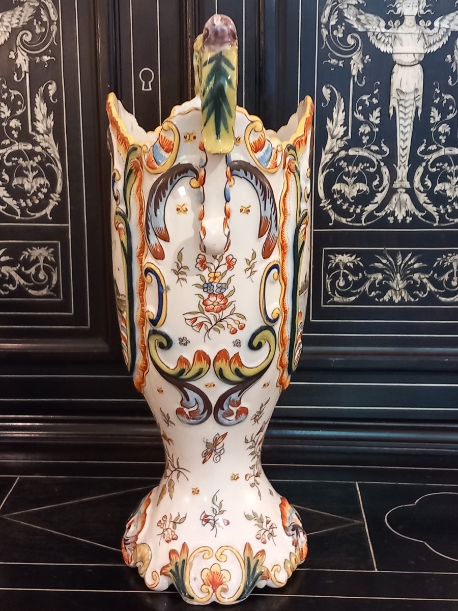 Vase en faïence de Desvres(62), signé "F.F", pour Fourmaintraux Frères. -photo-4