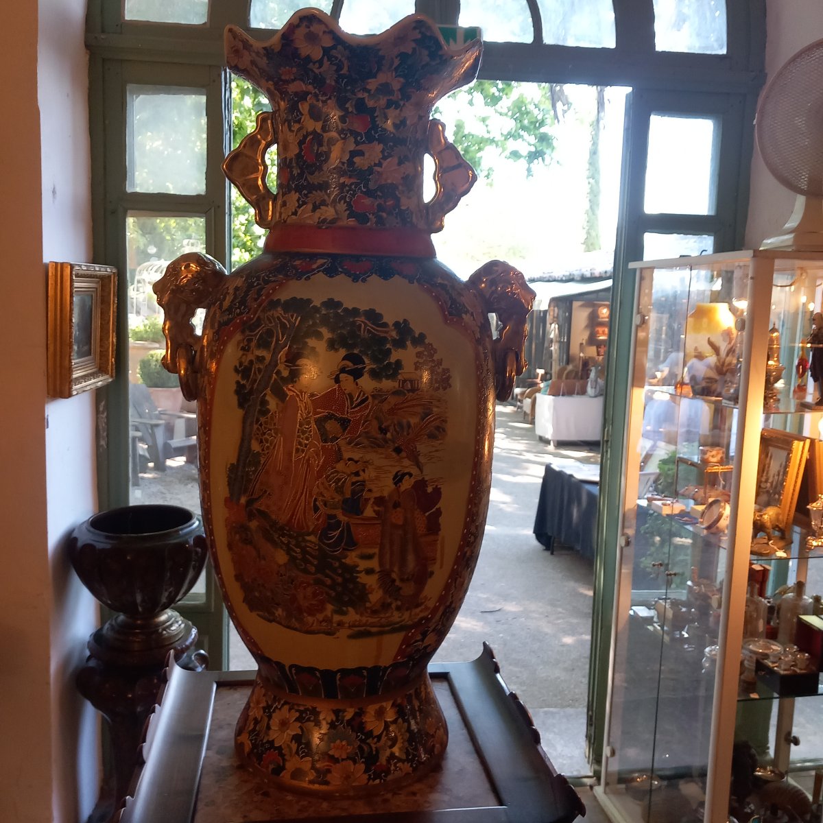 Grand vase en porcelaine Satsuma, Japon fin 19ème.-photo-3