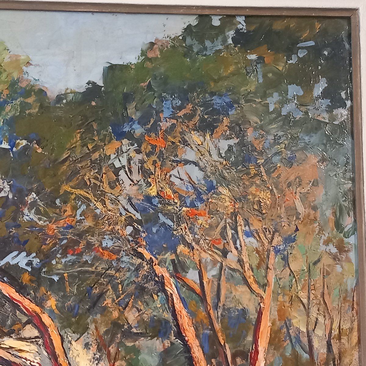 "Bord de côte entre Carry et Sausset", huile sur Isorel, signée 'Van Den Bussche.-photo-4