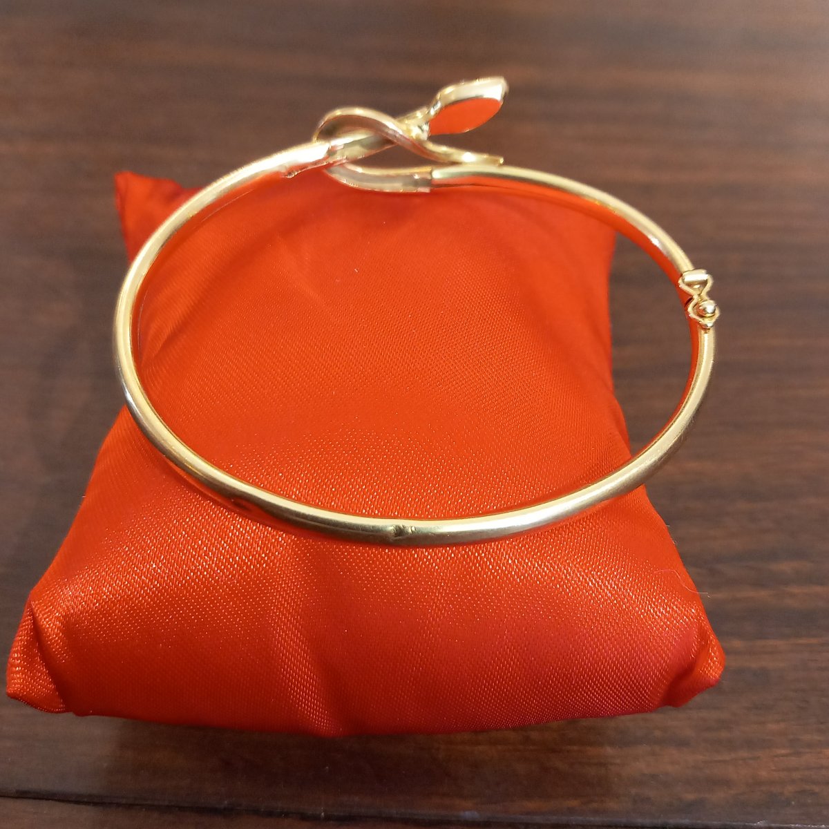 "snake" Bangle Bracelet, 18-karat Gold, 2 Rubies. Art Nouveau. -photo-2