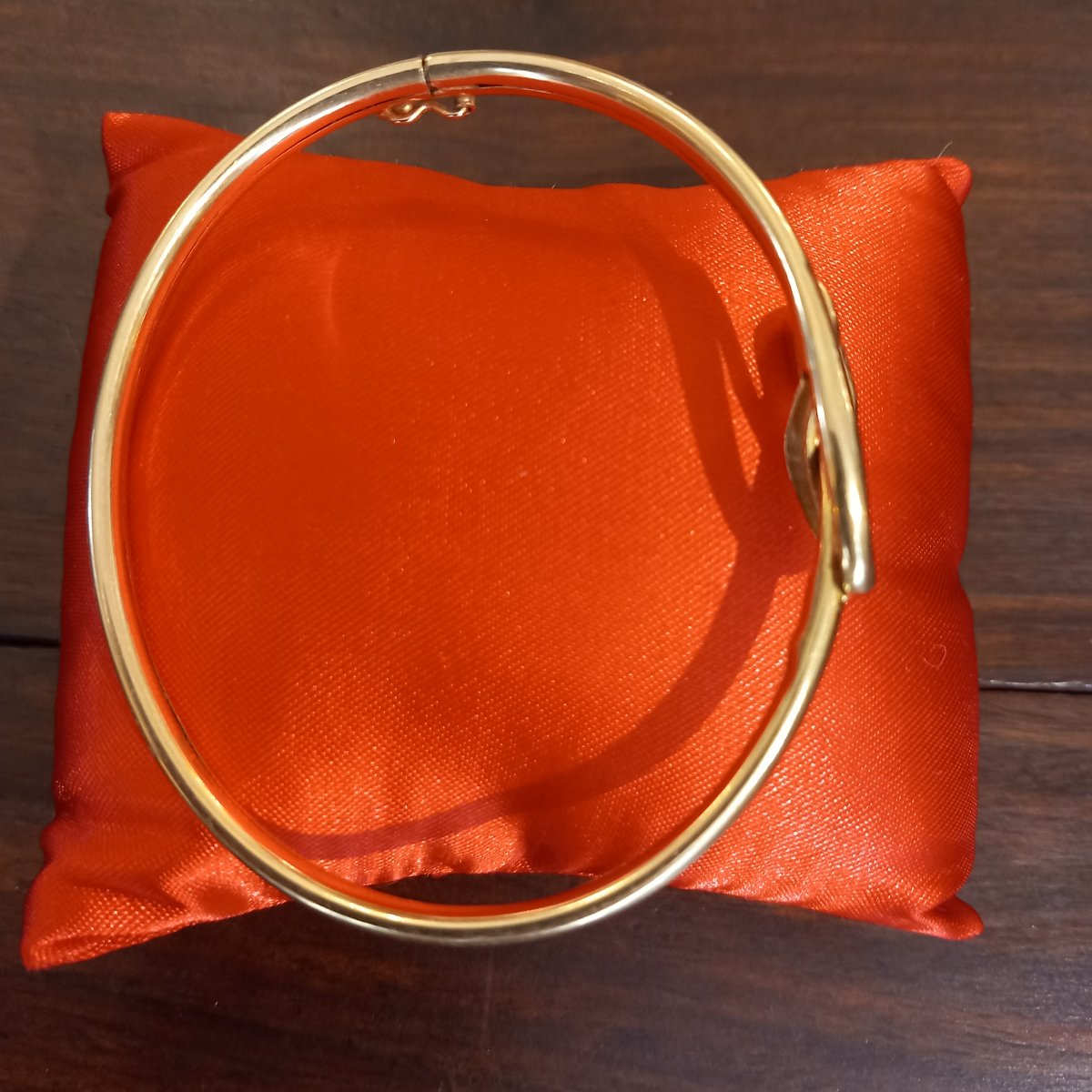 "snake" Bangle Bracelet, 18-karat Gold, 2 Rubies. Art Nouveau. -photo-1