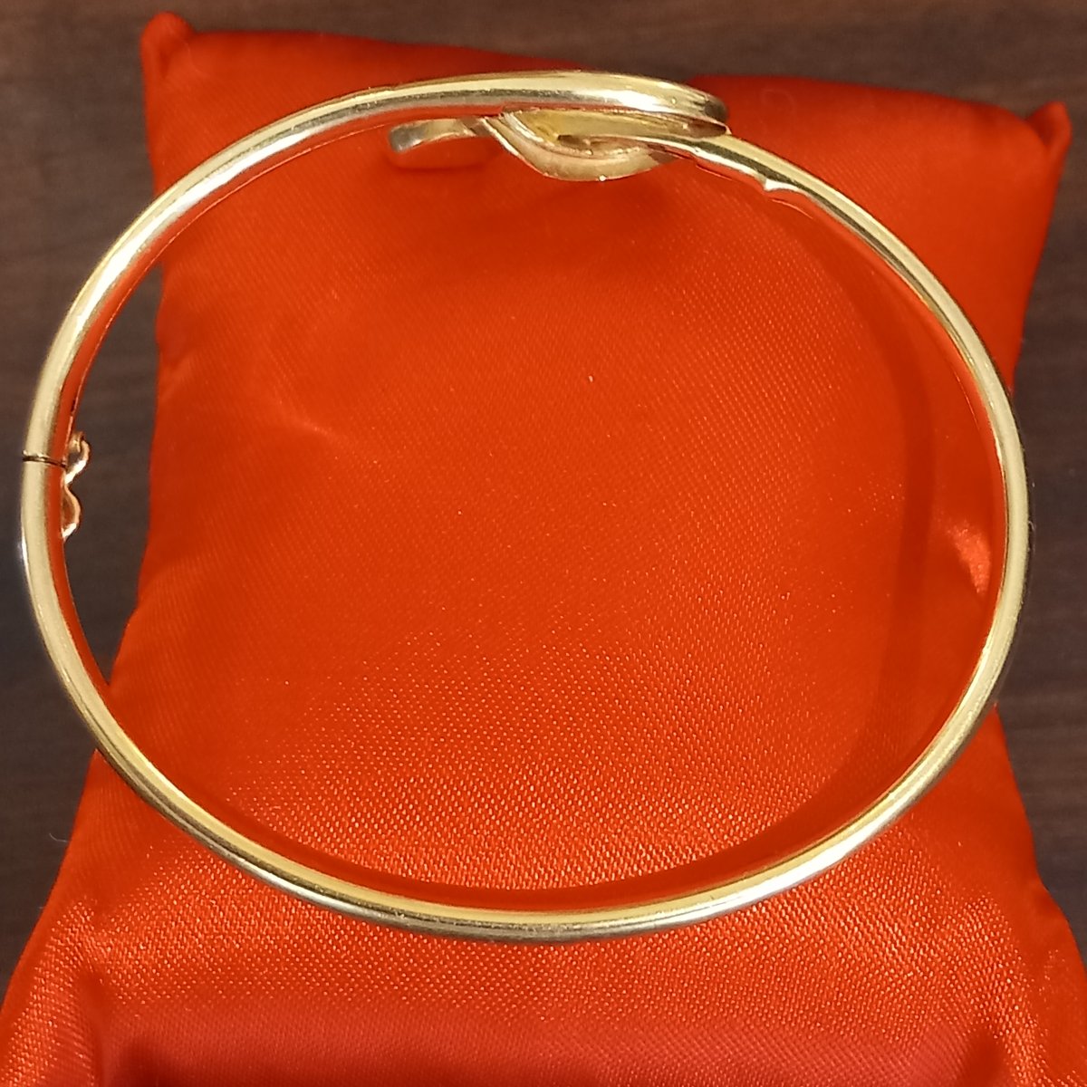 "snake" Bangle Bracelet, 18-karat Gold, 2 Rubies. Art Nouveau. -photo-3