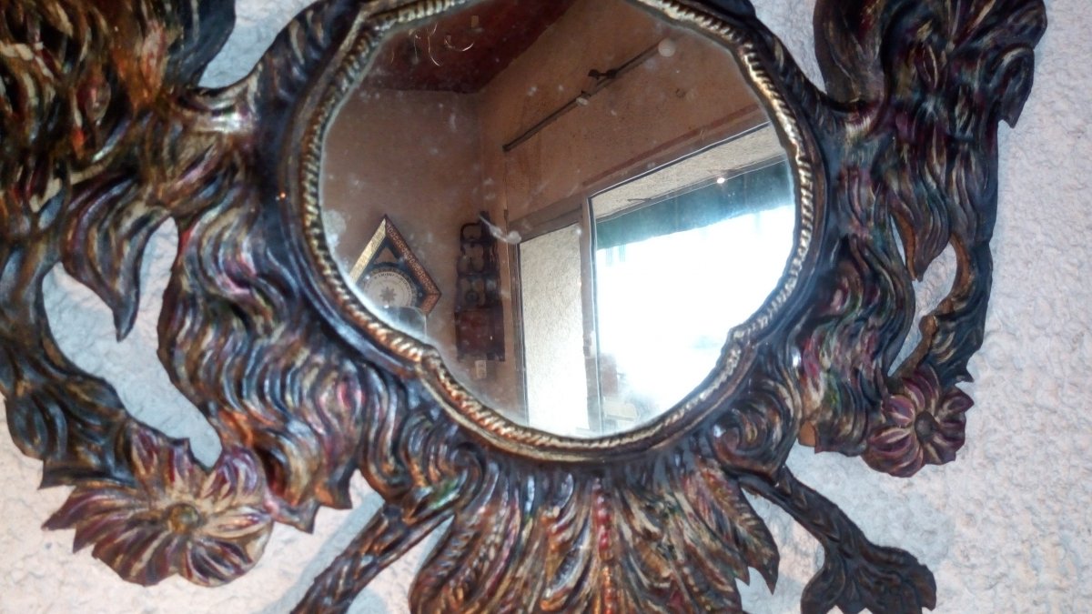 Blason "Aigle bicéphale" avec miroir au centre. Russie 19ème -photo-4