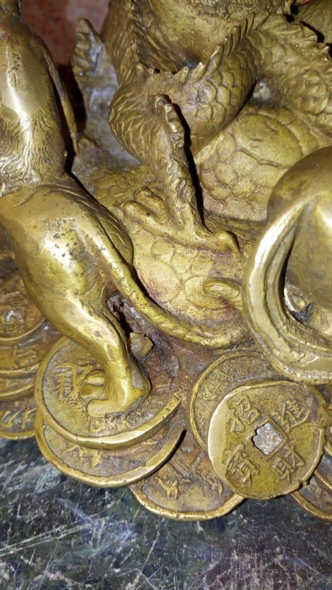 Le cobra et sa cour, bronze, Chine.-photo-5